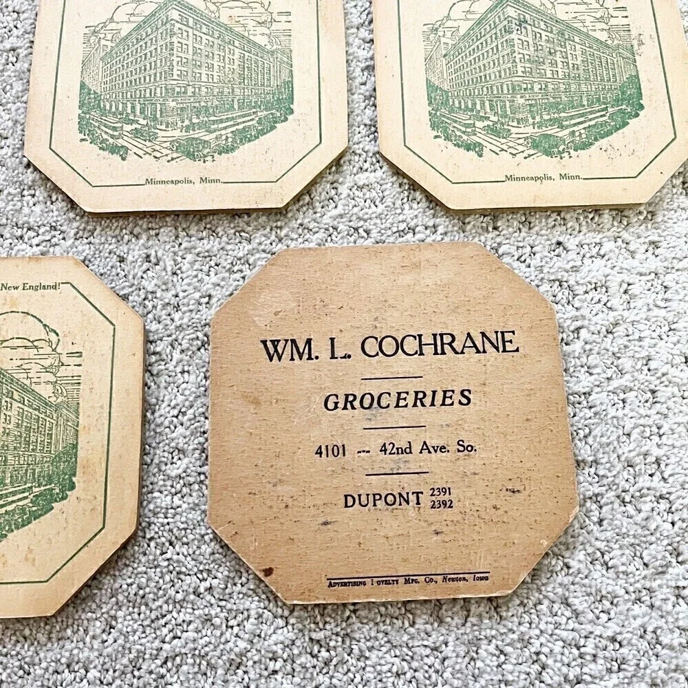 9x Dutch Boy Girl Trivet Advertising Cork Priscilla England Mpls Minnesota Iowa